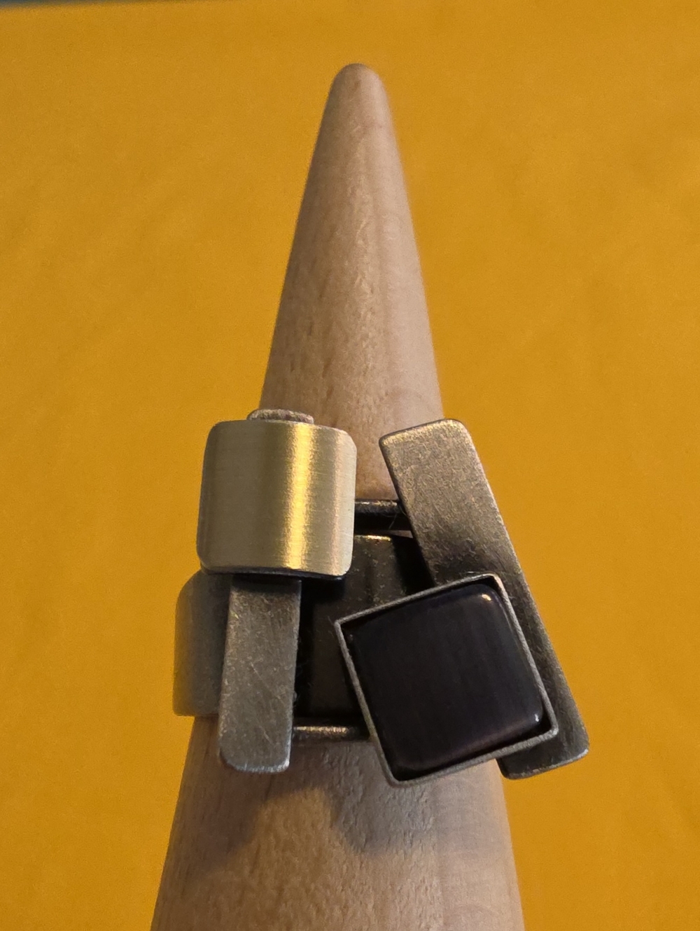 Modernist Constructivist Ring ▪︎ Christophe Poly Designed ▪︎ Very Unique!